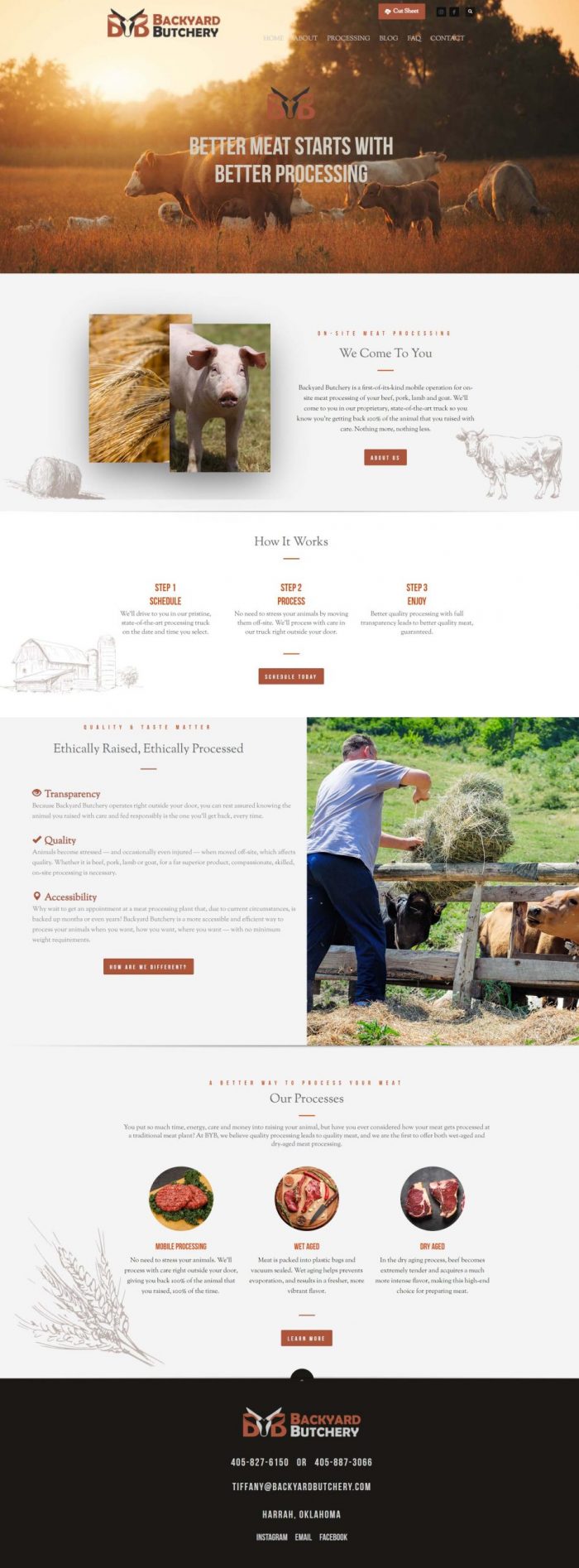 Backyard Butchery Website - Uptimize Marketing